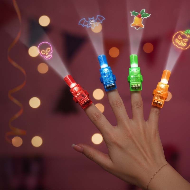 Halloween pattern finger projector lights