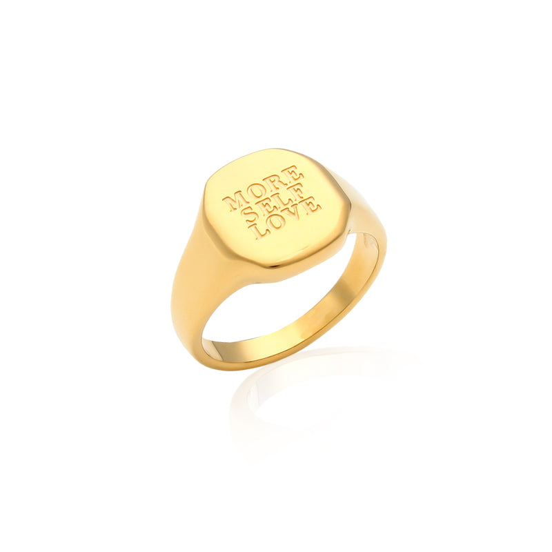 Alphabet Gold Ring