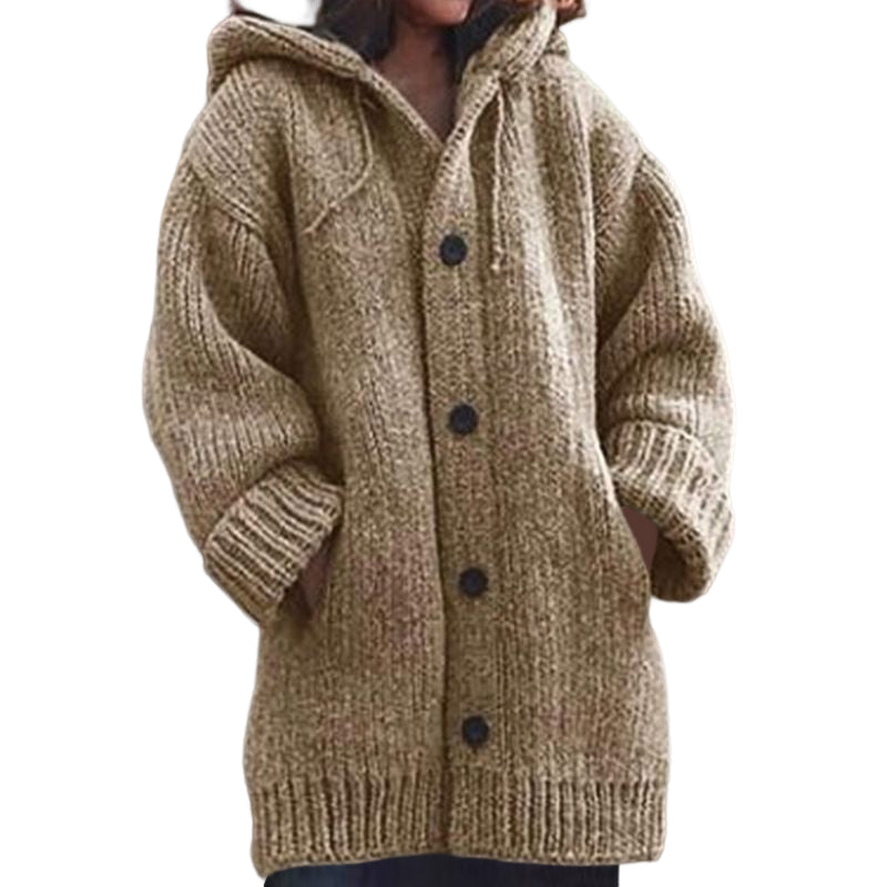 2023 NEW Button Down Hooded Knitted Cardigan👚