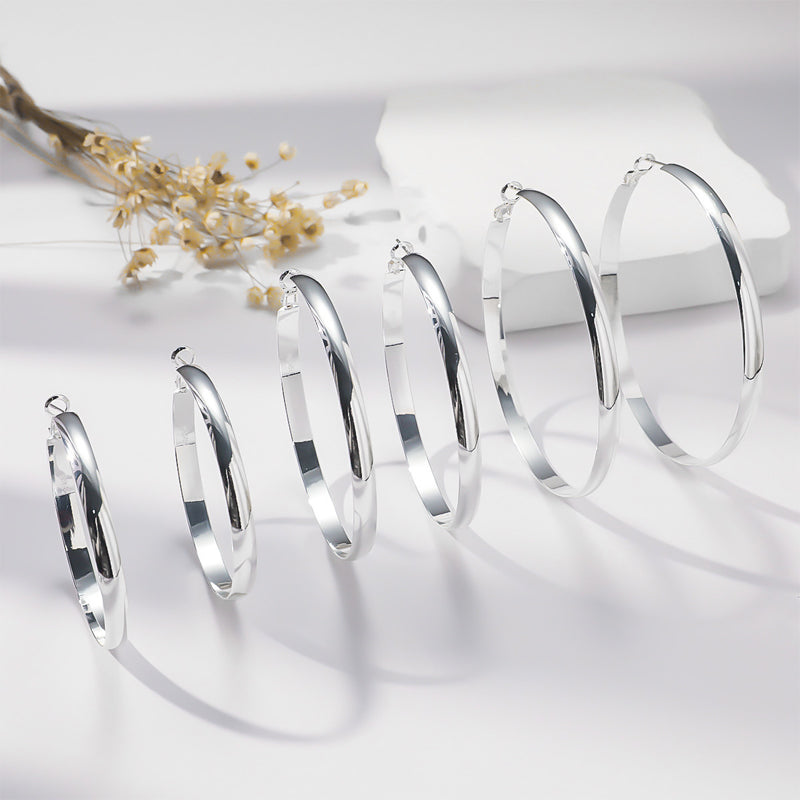 Wide Hoop Earrings