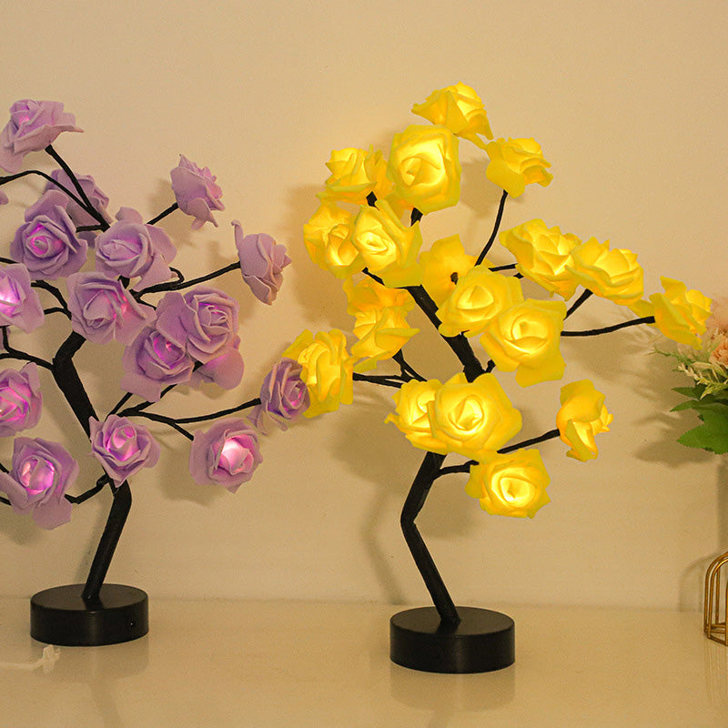 Tabletop Rose Flower Tree Light