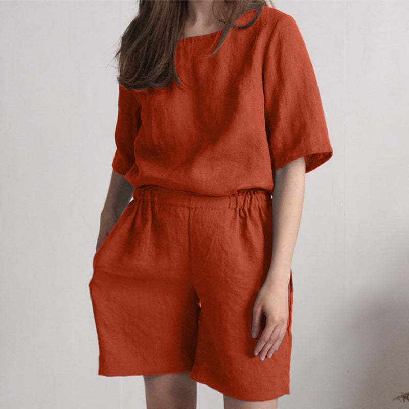 Women Plus Size Loose Shorts Suit