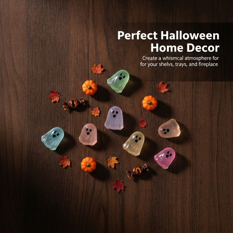 Glow In Dark Cute Ghost Resin Bead Set