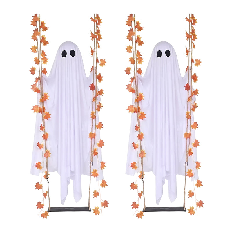 LED Light-Up Swinging Ghost Halloween Decoration