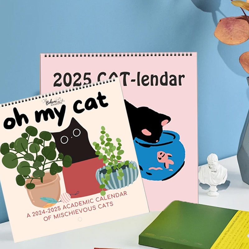 Oh My Cat Mischievous Cats 2025 Wall Calendar