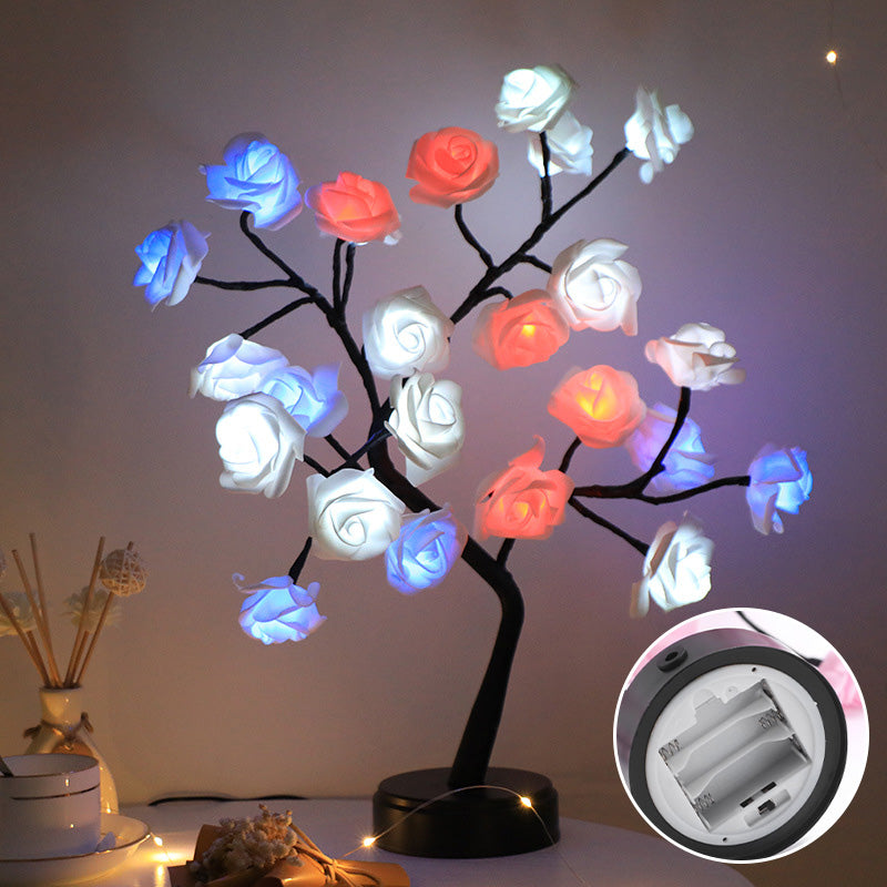 Tabletop Rose Flower Tree Light