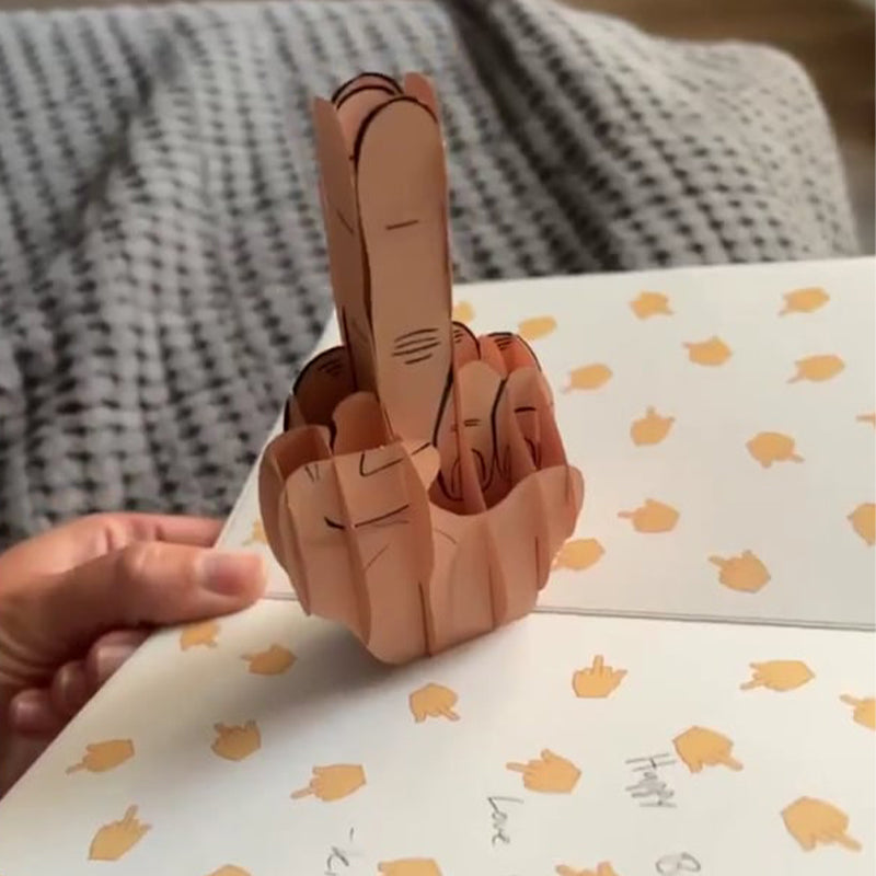 Something Special Just For Youy Middle Finger Pop Up Card