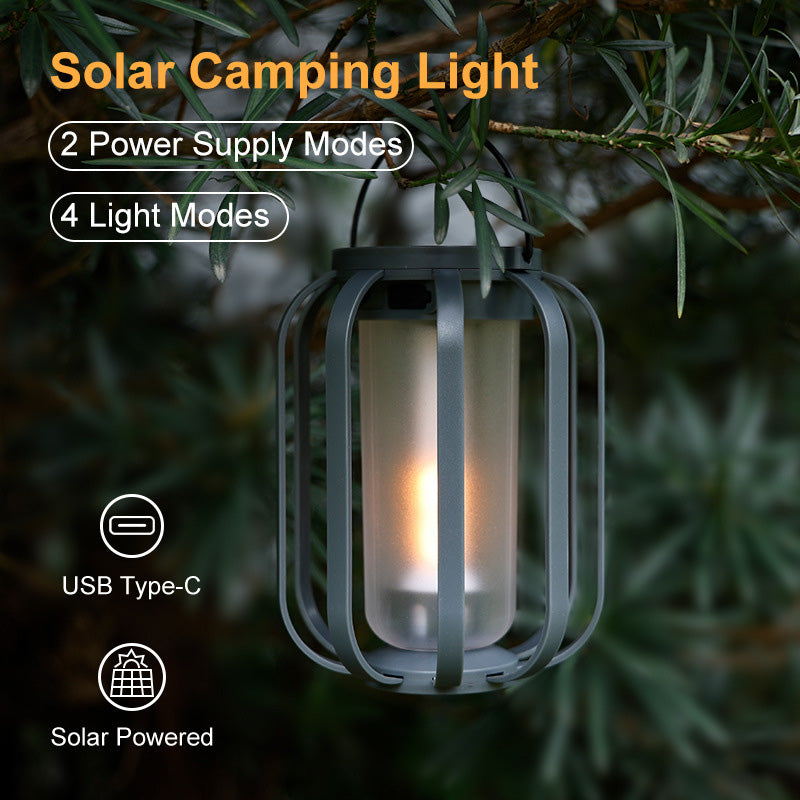 Solar-Powered Camping Light with 4 Light Modes