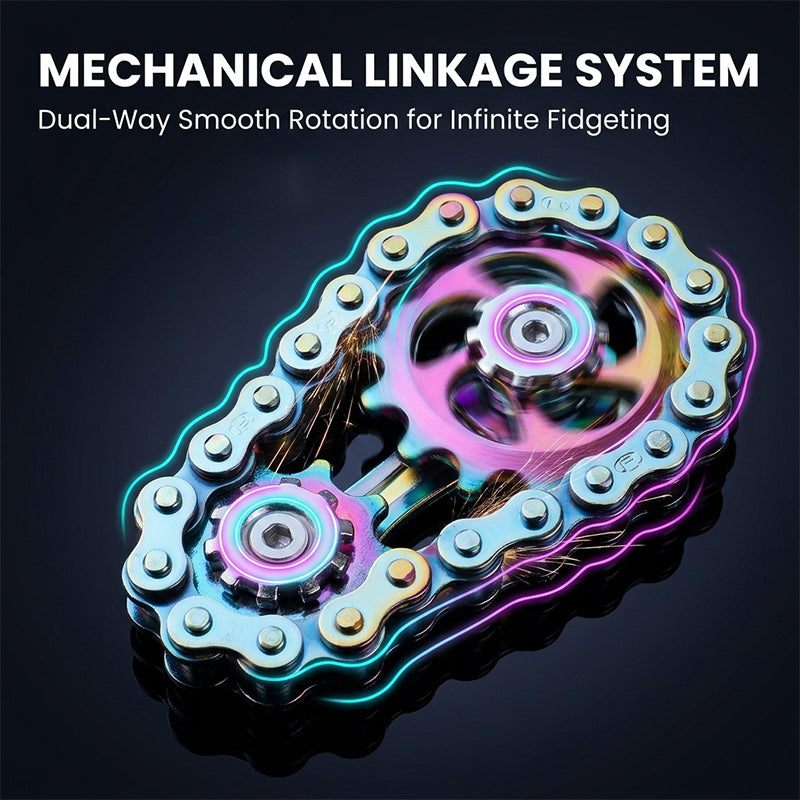 Fingertip Gear Wheel Chain Toy