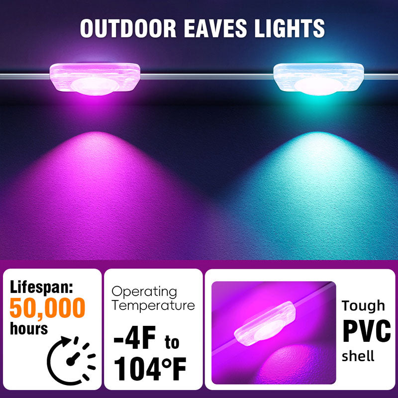Connectable Outdoor Waterproof Eave Lights