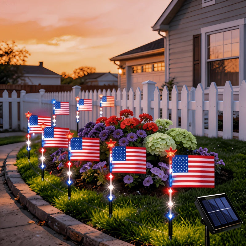 Outdoor Independence Day Decorative Light Post