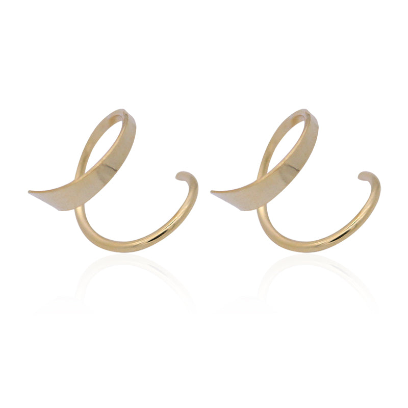 Minimal Spiral Hoop Twist Earrings (Thick Hoop Version)