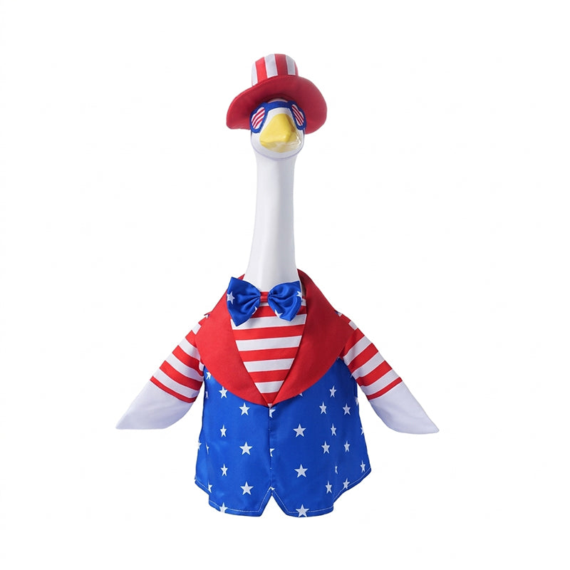 Patriotic Waterproof Porch Goose Raincoat Costume