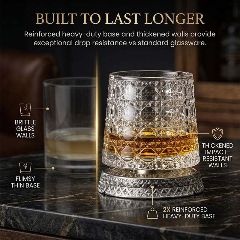 Rotating Whiskey Glass