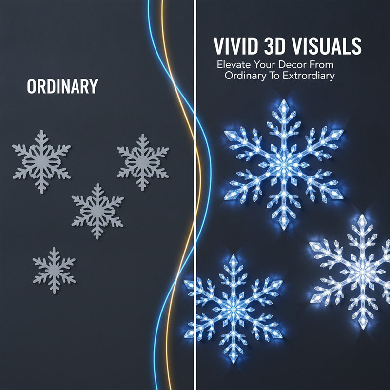 LED Snowflake Glow Wall Decor Set