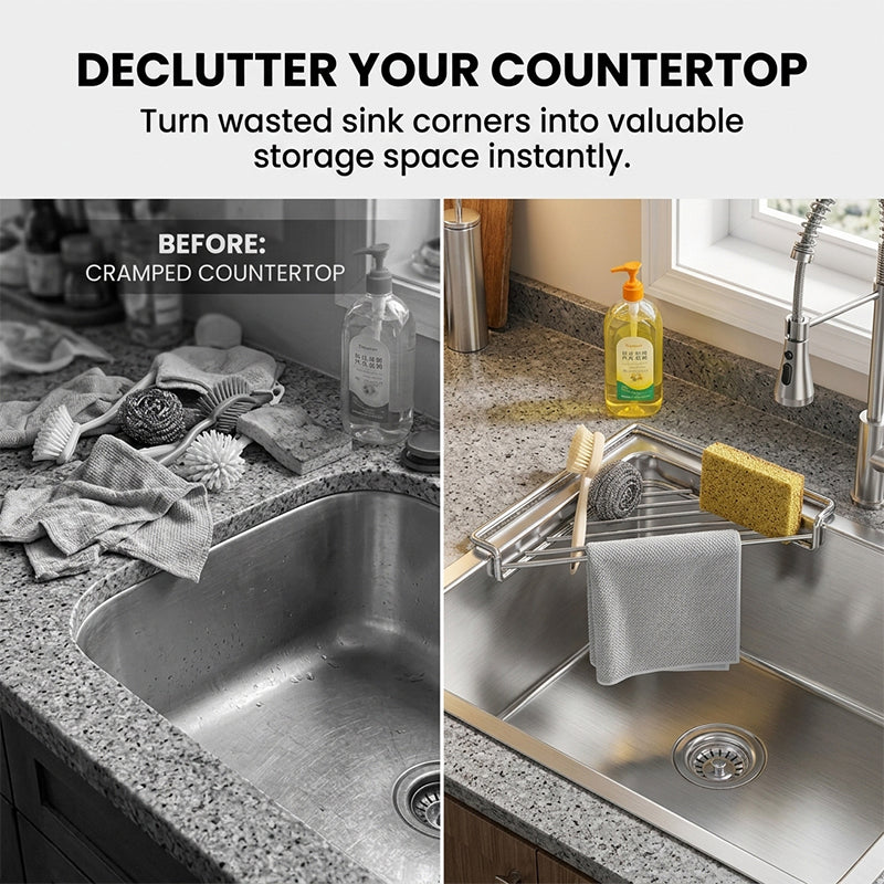Triangular Stainless Steel Draining Rack
