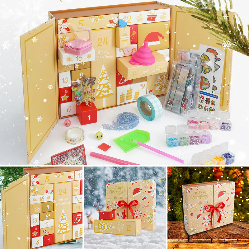 Christmas Advent Calendar Box - Yellow