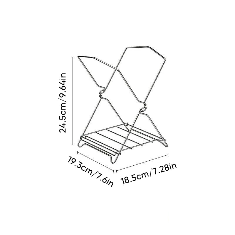 Foldable 304 Stainless Steel Trash Bag Holder