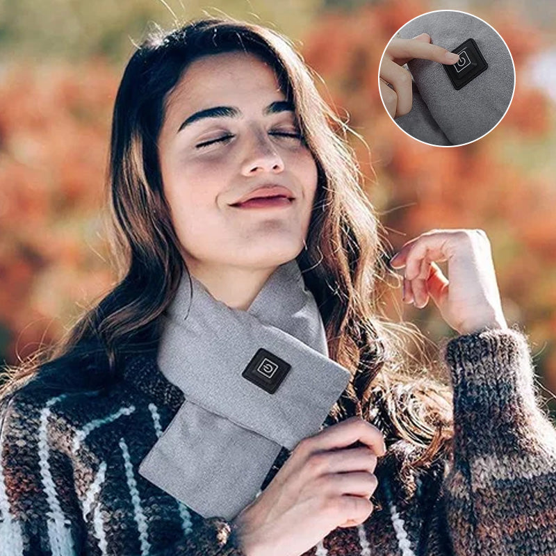 Multi-functional USB rechargeable heating scarf