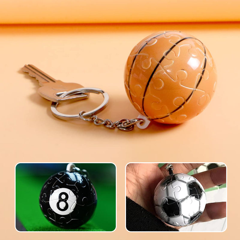 Puzzles Globe Ball Keychain