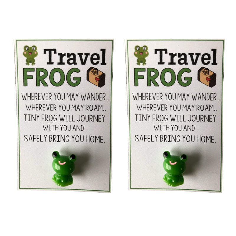 TRAVEL FROG mini adorable froggy Greeting Cards