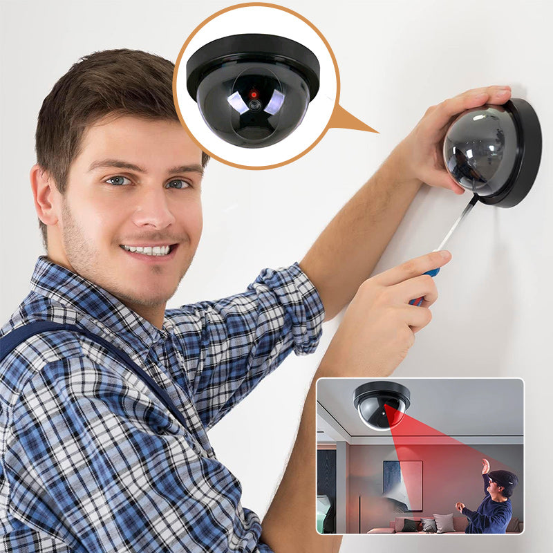 Simulated Fake Surveillance Camera With Red Light