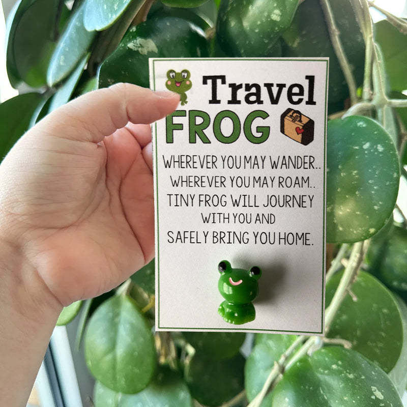 TRAVEL FROG mini adorable froggy Greeting Cards