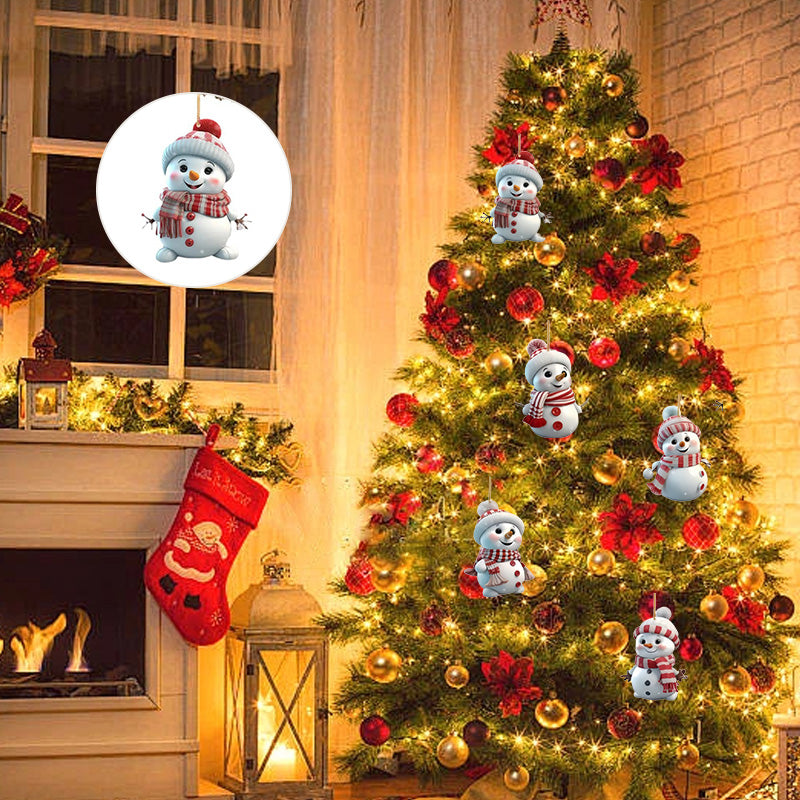 Acrylic Snowman Stacked Christmas Ornaments