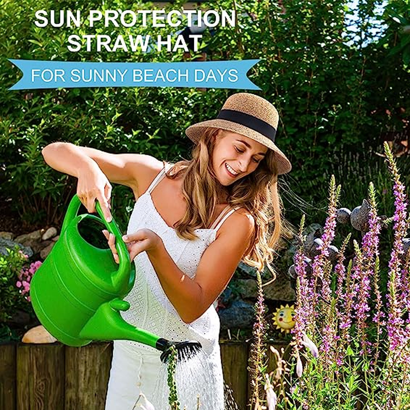 Parasol Straw Hat with Bow