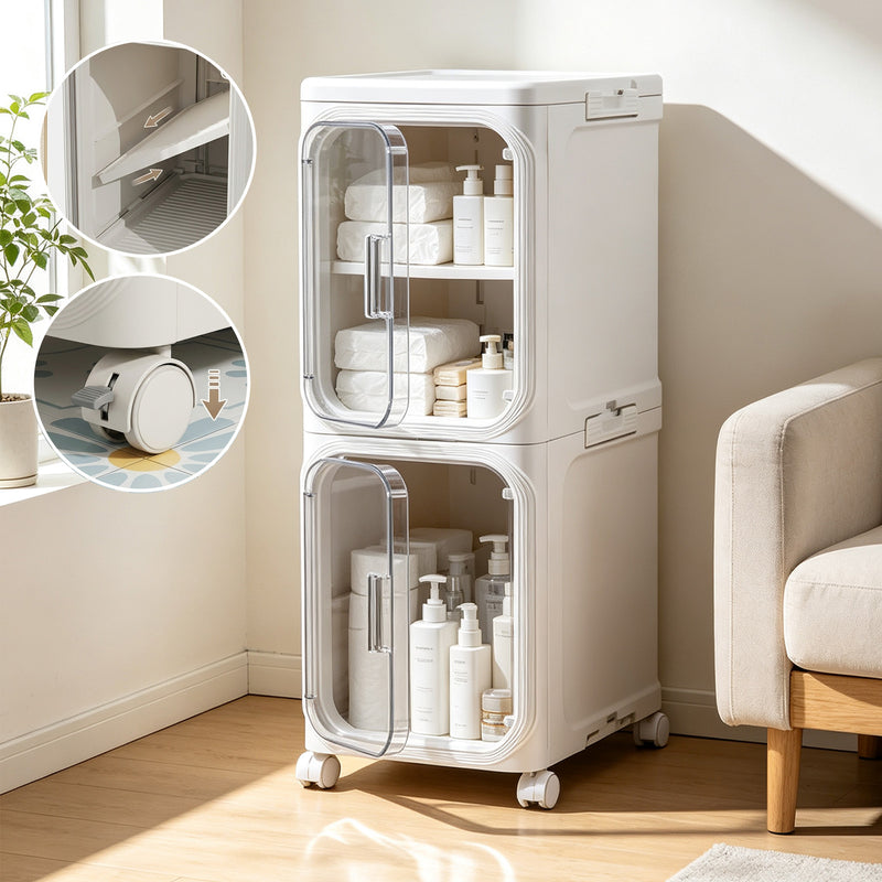 Multi-Tier Narrow Storage Cabinet
