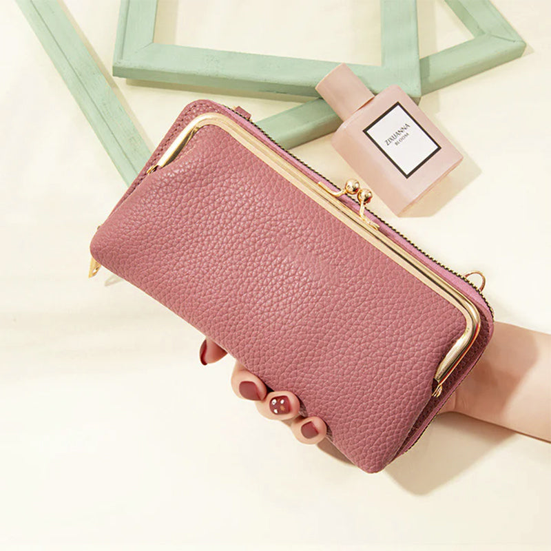 Multifunctional Kiss-lock Crossbody Phone Bag