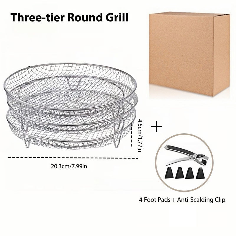 3-Layer Stackable Air Fryer Rack