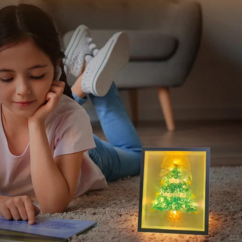 DIY Christmas tree crystal photo frame