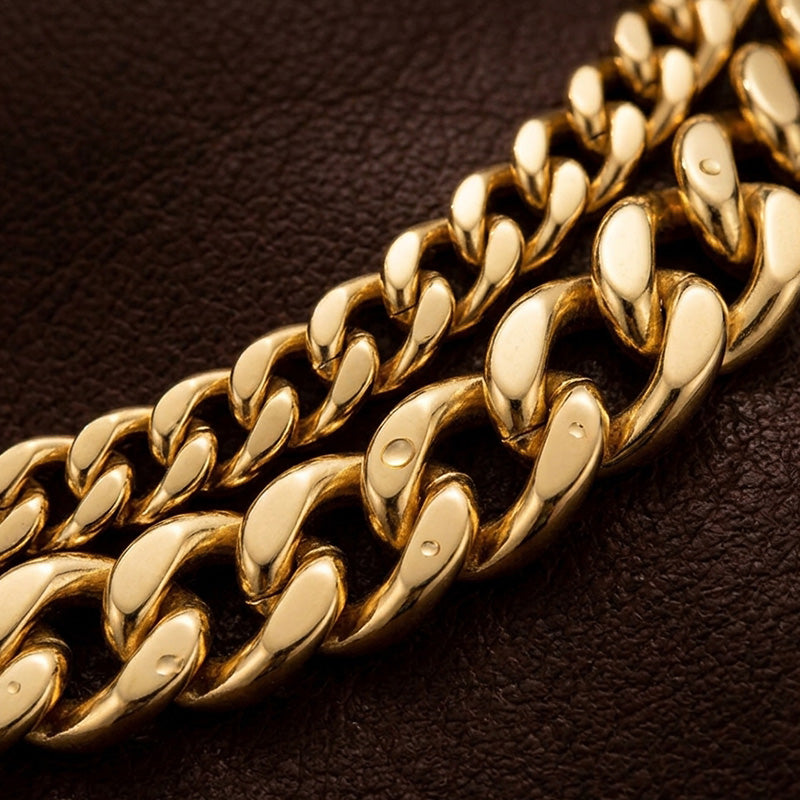 Luxury Double Layer Cuban Chain Anklet
