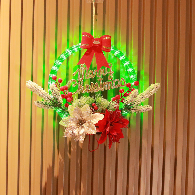 Christmas wreaths with LED light