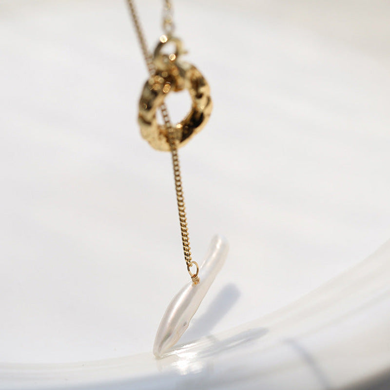 Baroque Pearl Clasp Necklace