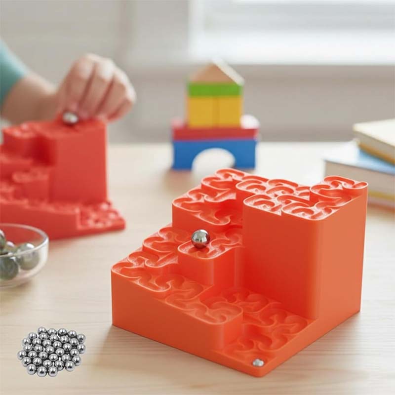 3D Printed Hilbert Curve Marble Run