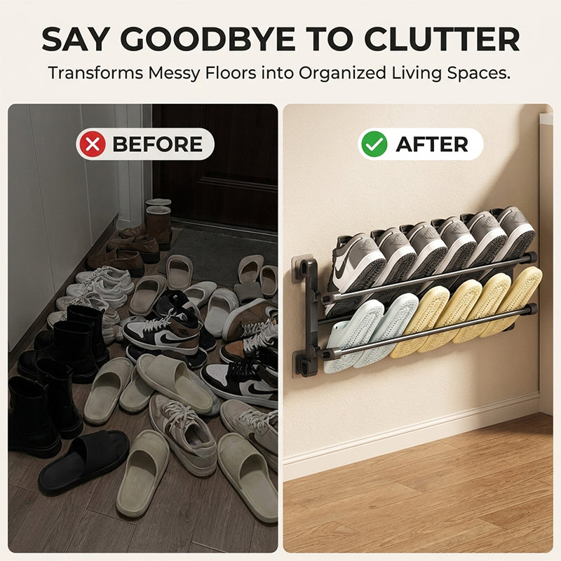 Wall Mounted Shoe Rack
