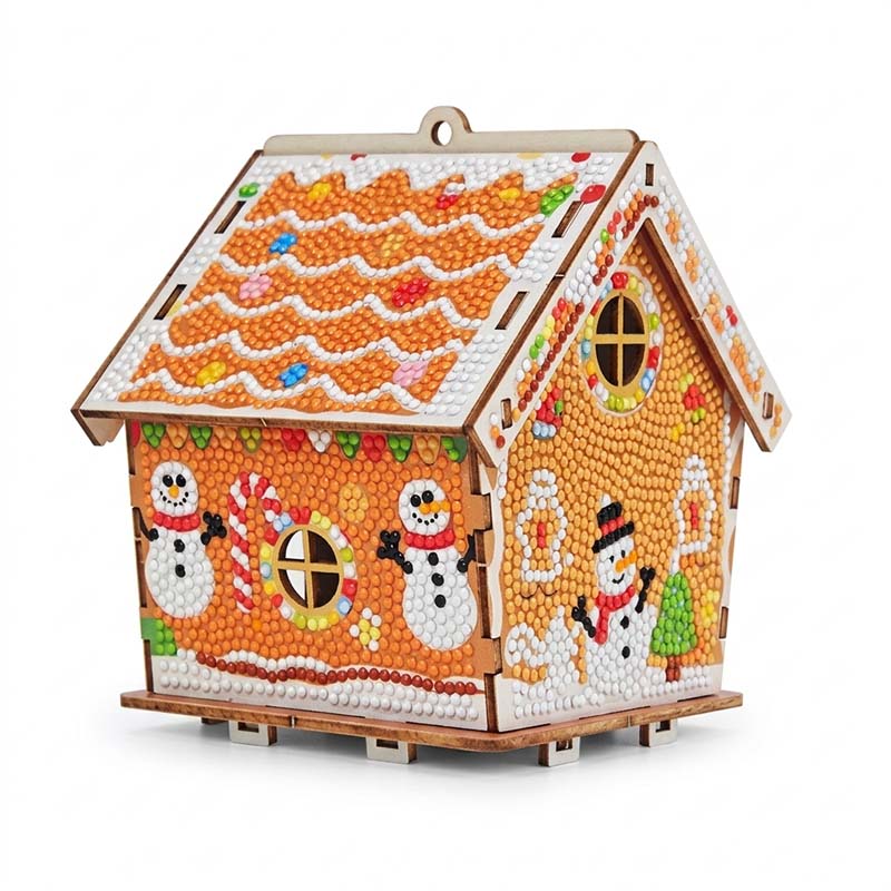 Christmas Cottage Diamond Paintings Hanging Ornament Kit