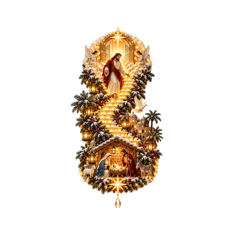 Jesus Light of Heaven Christmas Wall Hanging