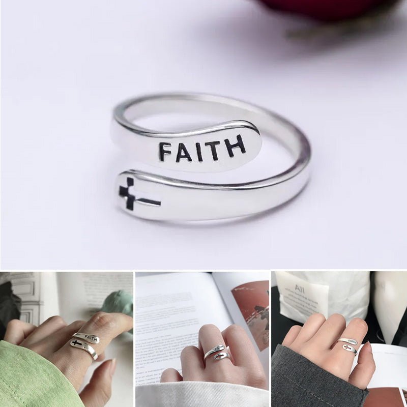 Sterling Silver Faith Ring