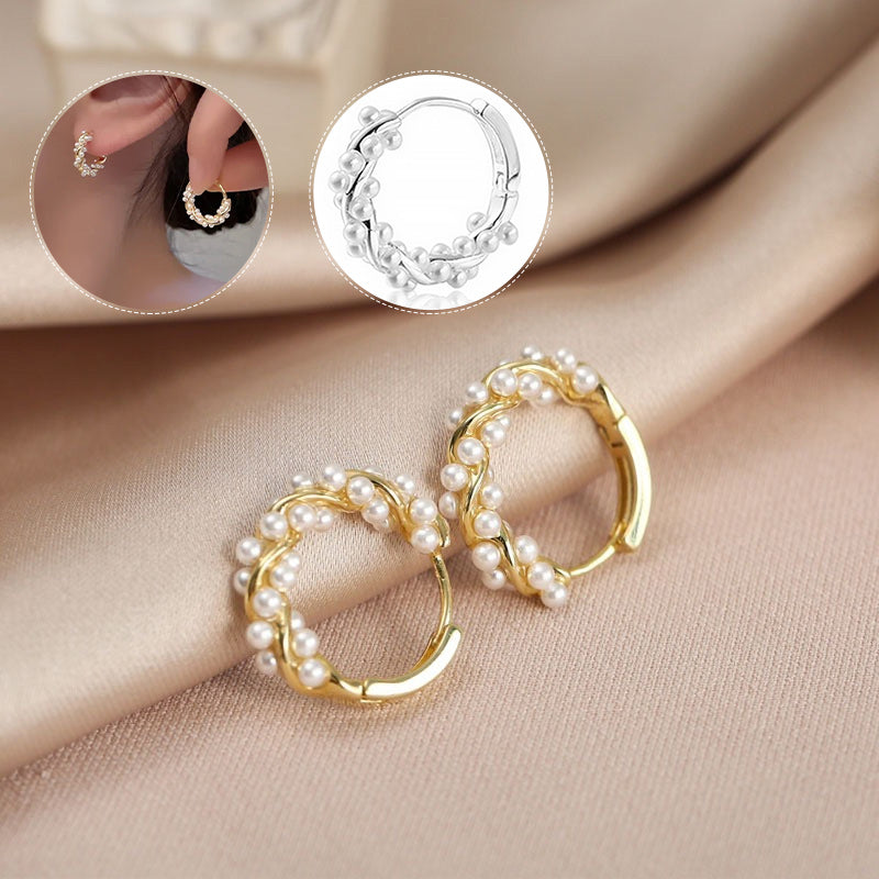 TWISTED PEARL EARRINGS (PAIR)