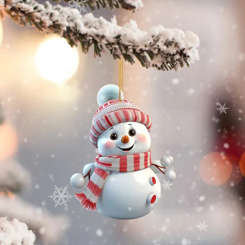 Acrylic Snowman Stacked Christmas Ornaments