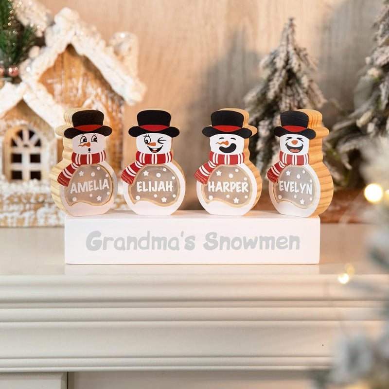 Personalized Snowman Wooden Decoration