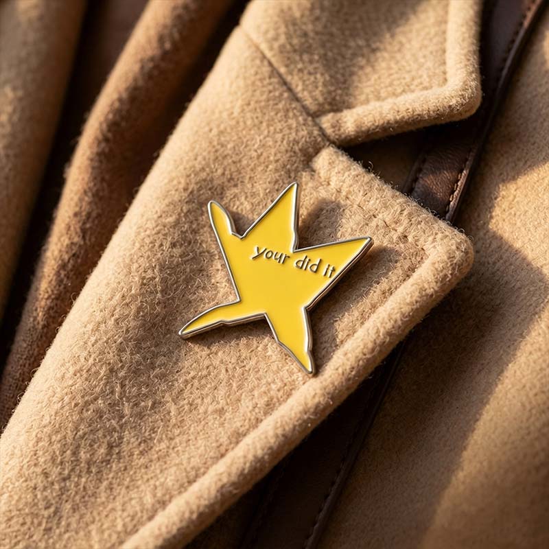 Funny Star Zinc Alloy Cartoon Badge Brooch
