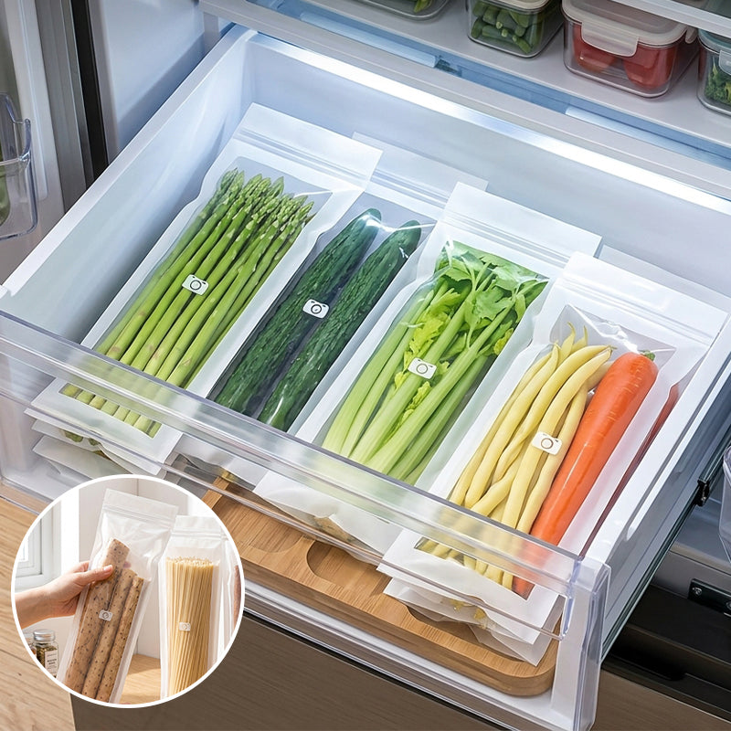 Long food storage bags