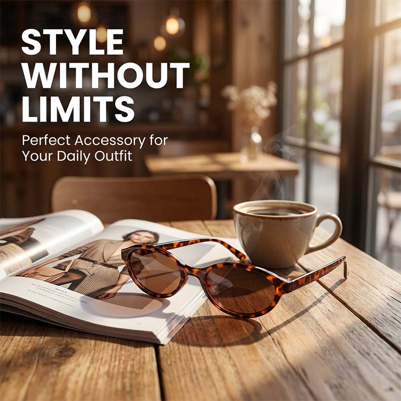 Small frame oval sunglasses