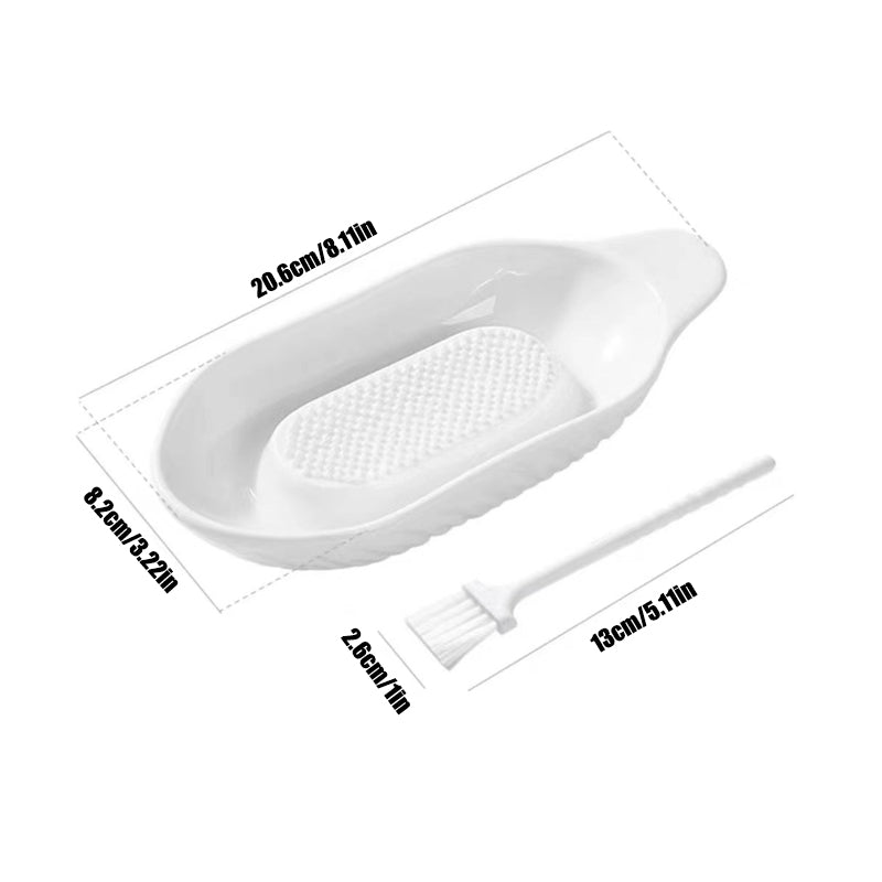 Ceramics Grater Plate with brush