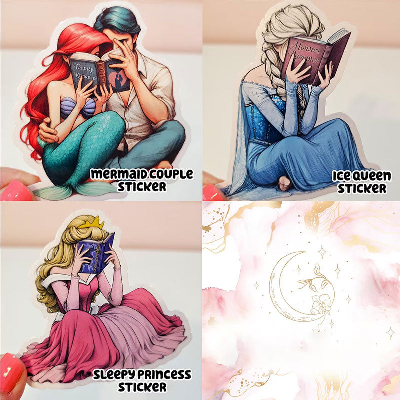 Princess Book Reading Sticker