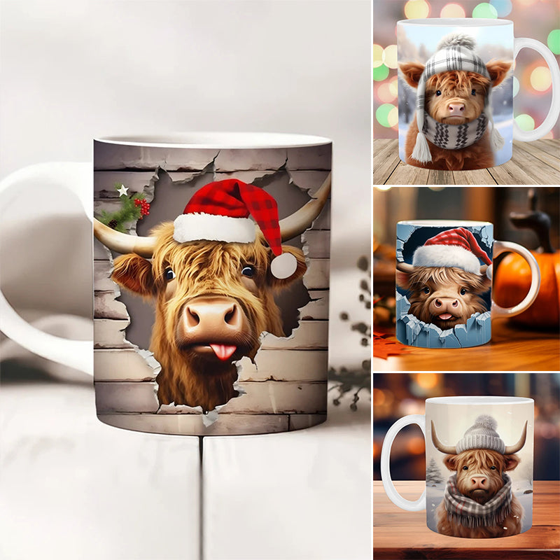 Highland Cow Ceramic Coffee Mug